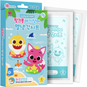 아기 상비약 목록 중 해열에 도움이 되는 아기상어 열 냉각 시트 제품 사진