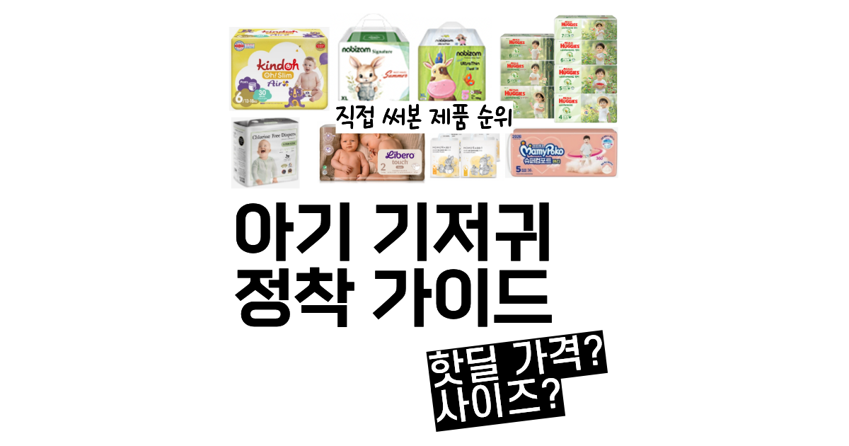 아기 기저귀 정착 가이드 핫딜 가격 사이즈